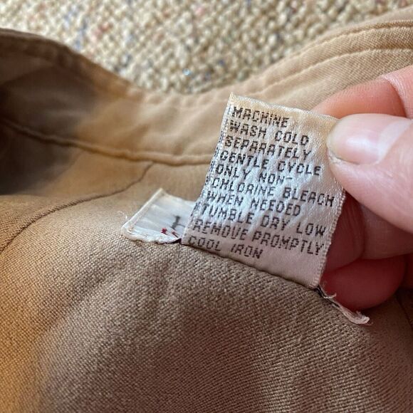 VTG Hastings & Smith Women Jacket Sz L Tan Snap Button Pocket Western Old Money - Picture 5 of 11